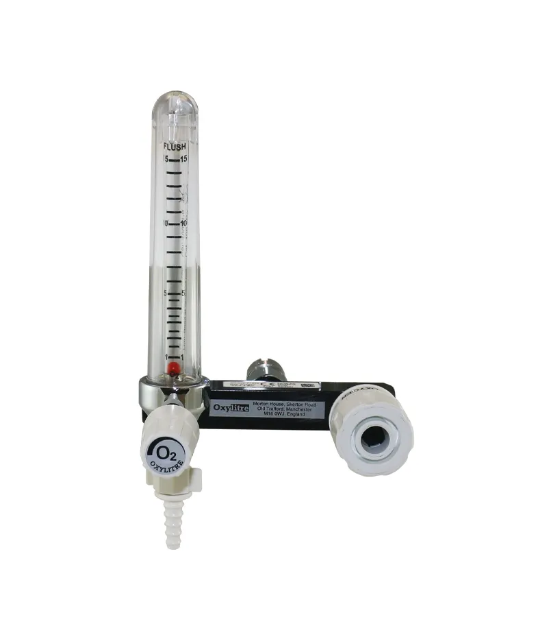 F1670 Standard Back Bar Configuration Flowmeter Oxygen 0-15Lpm & Oxygen Self Sealing Valve