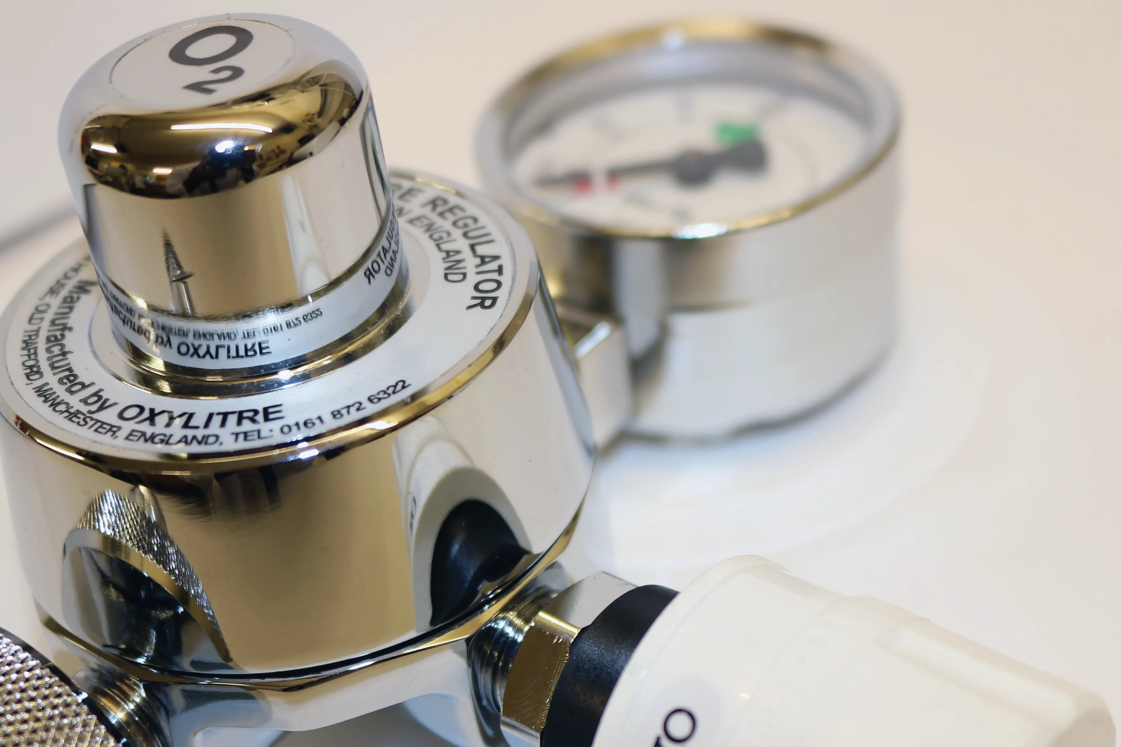 A chrome plated Oxylitre medical gas regulator, finished by Paramount Electroplating