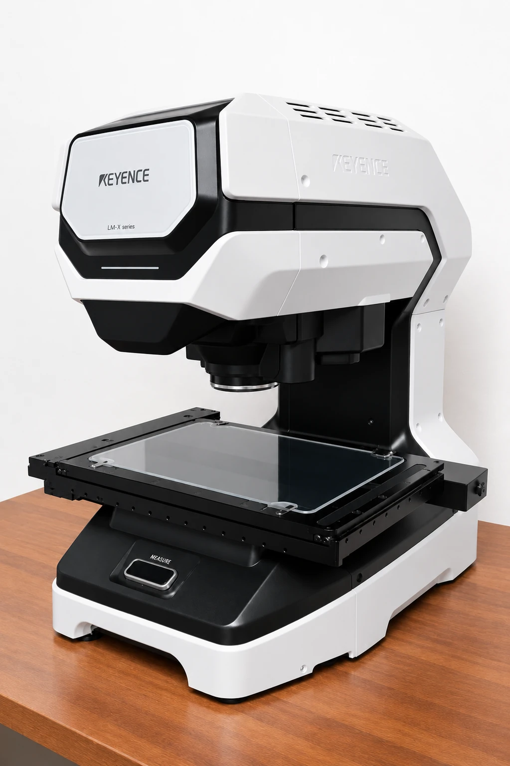 A Keyence optical measurement system used for dimensional inspection of Oxylitre components