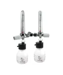 F1602H Standard Twin "Y" Configuration Flowmeters Oxygen 0-15Lpm Complete with Humidifier Bottles
