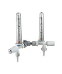 F26000 Compact Twin "Y" Configuration Flowmeters Oxygen 0-15Lpm 3/8" Nut & Liner Connection