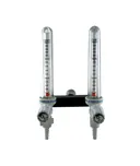 F2602B Compact Twin Back Bar Configuration Flowmeters Oxygen 0-15lpm