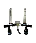 F2632A Compact Twin Flowmeter Medical Air 4 Bar 0-15Lpm Universal Rail Mounted